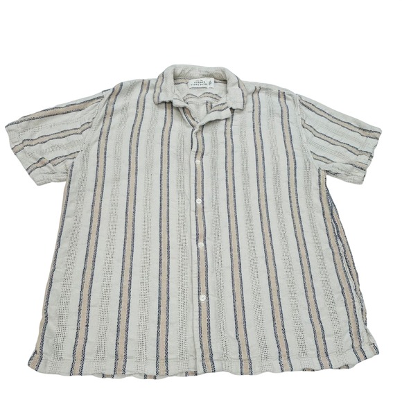 Abercrombie & Fitch Other - Abercrombie & Fitch Camp Shirt Mens XL Summer Linen Blend Beach Resort Casual